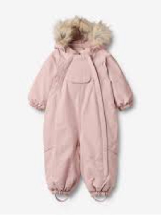 Wheat Other - Wheat Nickie Toddler Snowsuit Pink Faux Fur Hood One Piece Winter Suit